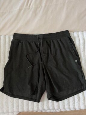 Fabletics Men's Green Cloud Jersey Athletic Drawstring Shorts